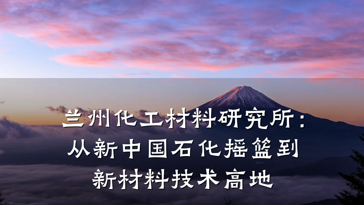 兰州化工材料研究所:从新中国石化摇篮到新材料技术高地