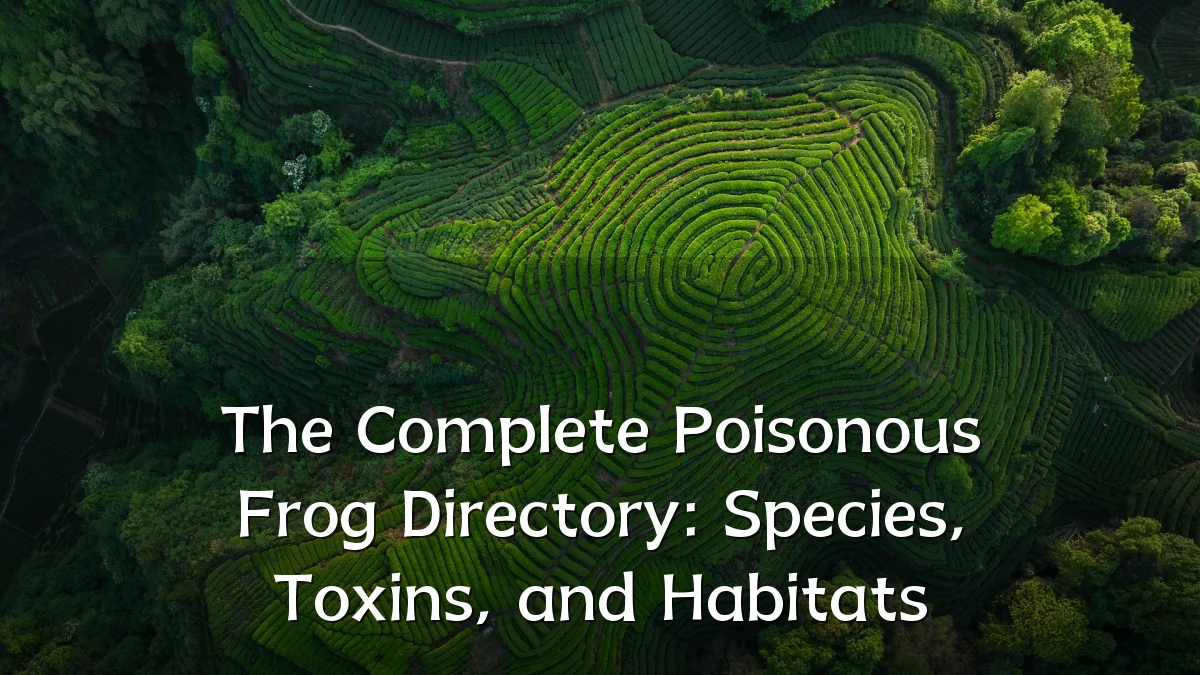 The Complete Poisonous Frog Directory: Species, Toxins, and Habitats