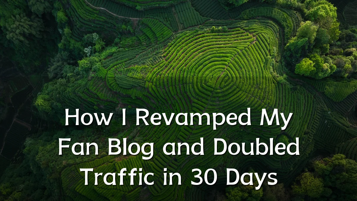 How I Revamped My Fan Blog and Doubled Traffic in 30 Days