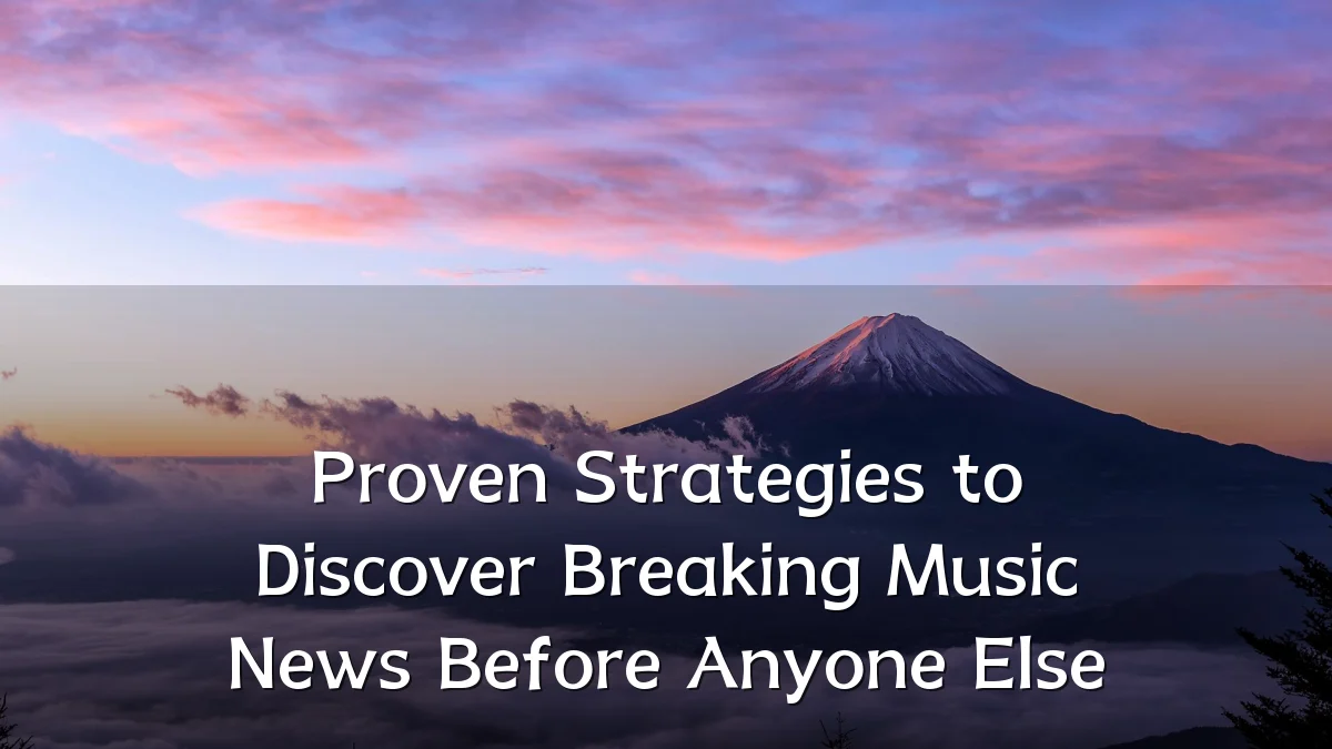 Proven Strategies to Discover Breaking Music News Before Anyone Else