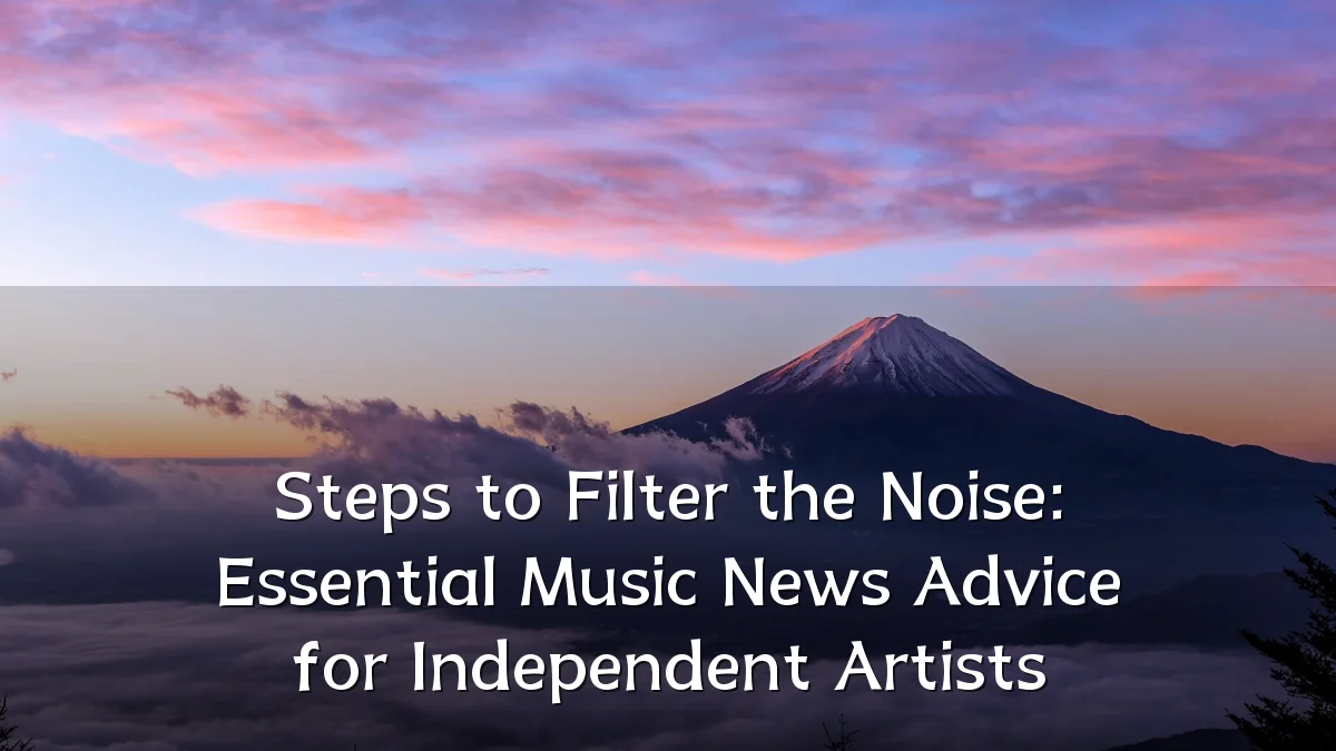 Steps to Filter the Noise: Essential Music News Advice for Independent Artists