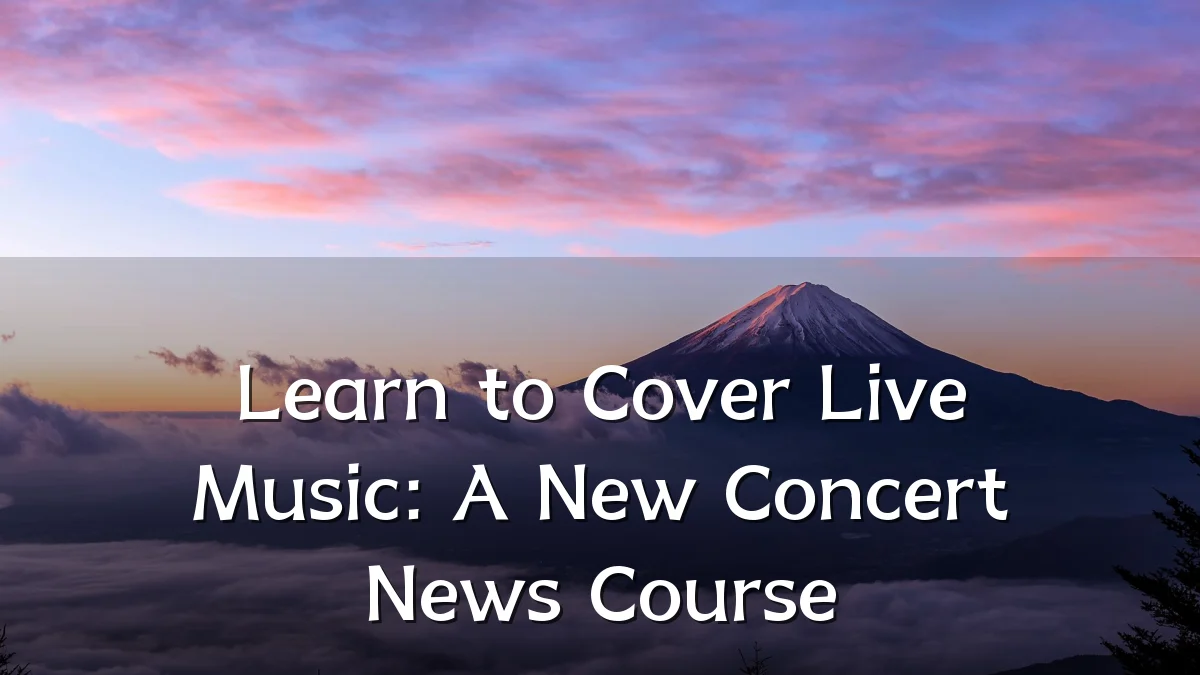 Learn to Cover Live Music: A New Concert News Course
